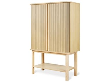 Gus* Modern Ledger Bookcase GUMECVTLEDGVINOAK