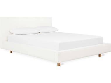Gus* Modern Parcel Ash Natural White Wood Upholstered Queen Platform Bed GUMKSBDPARCAUCWILANQN