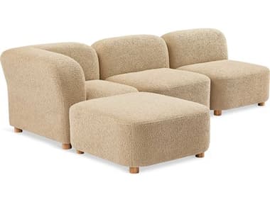 Gus* Modern Circuit 101&quot; Wide Brown Fabric Upholstered Sectional Sofa GUMKSMOC4SEHIMDUN