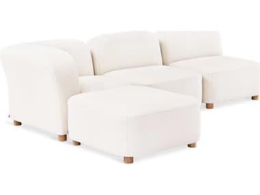 Gus* Modern Circuit 101" Wide Brown Fabric Upholstered Sectional Sofa GUMKSMOC4SEMERCRE