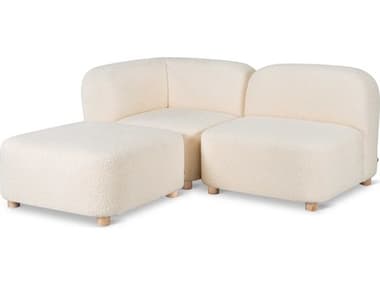 Gus* Modern Circuit 68" Wide White Fabric Upholstered Sectional Sofa GUMKSMOCI3SEHIMIVO