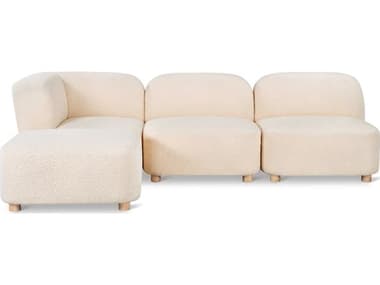 Gus* Modern Circuit 101" Wide White Fabric Upholstered Sectional Sofa GUMKSMOCI4SEHIMCLO