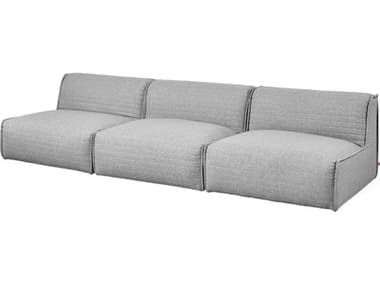 Gus* Modern Nexus 117" Parliament Stone Gray Fabric Upholstered Sofa GUMKSMON3ASPARSTO