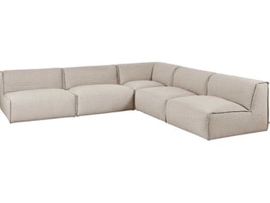 Gus* Modern Nexus 116" Wide Beige Fabric Upholstered Sectional Sofa GUMKSMON5SEPARCOF