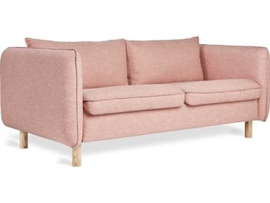 Gus* Modern Rialto 76" Dawson Rose Pink Fabric Upholstered Sofa Bed GUMKSSBRIALDAWROSASHLEG