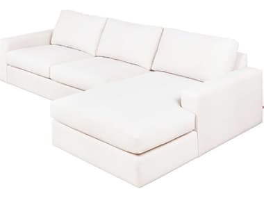 Gus* Modern Ashdale White Upholstered Sectional Sofa GUMKSSCASHRMERCRE