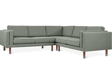 Gus* Modern Augusta 93" Wide Gray Fabric Upholstered Sectional Sofa GUMKSSCAUGUCALCINWNPEWTER
