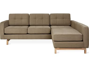 Gus* Modern Jane-2 84" Wide Green Fabric Upholstered Sectional Sofa GUMKSSCJAL2MERMOCAN