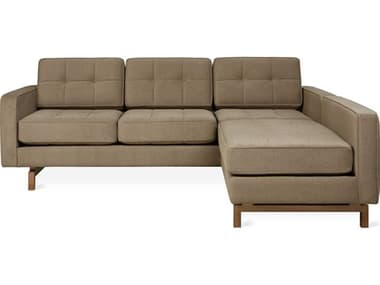 Gus* Modern Jane-2 84" Wide Green Fabric Upholstered Sectional Sofa GUMKSSCJAL2MERMOCASHWAL