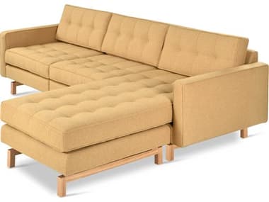 Gus* Modern Jane 104" Wide Tufted Brown Fabric Upholstered Sectional Sofa GUMKSSCJAN2STOCAM