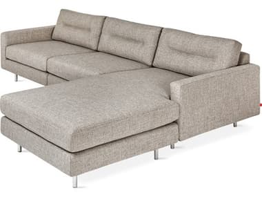 Gus* Modern Logan 103" Wide Beige Fabric Upholstered Sectional Sofa GUMKSSCLOGACALANT