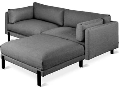 Gus* Modern Silverlake 86" Wide Gray Fabric Upholstered Sectional Sofa GUMKSSCMONTANDPEW