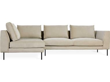Gus* Modern Renfrew 106" Wide Beige Fabric Upholstered Sectional Sofa GUMKSSCRELFMERCAR