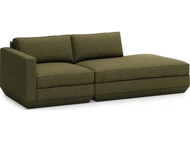 Gus* Modern Podium 90" Copenhagen Terra Green Fabric Upholstered Sofa GUMKSSFMOPOX2RLCOPTER