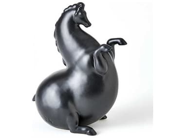 Global Views Matte Black 12" High Andalusian Horse GV110913