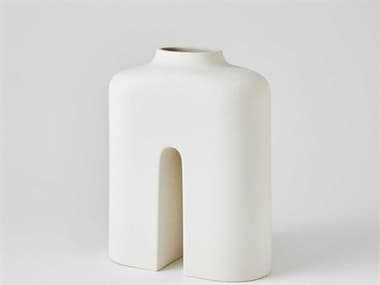 Global Views Guardian White / Cream 12" Vase GV710606