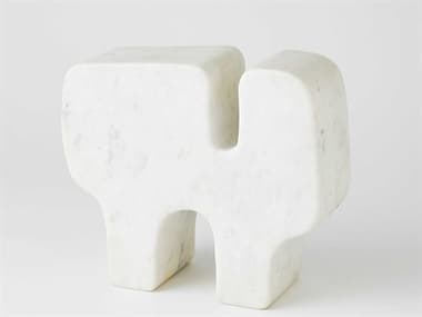 Global Views Abstract White Banswara Marble Sculpture GV993827