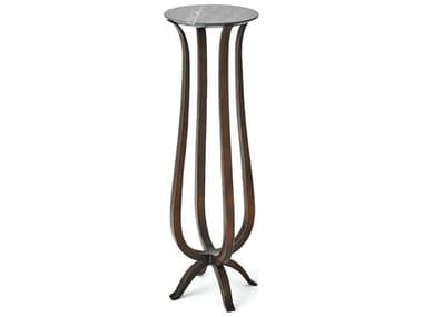 Global Views 10" Round Marble Bronze End Table GV993859