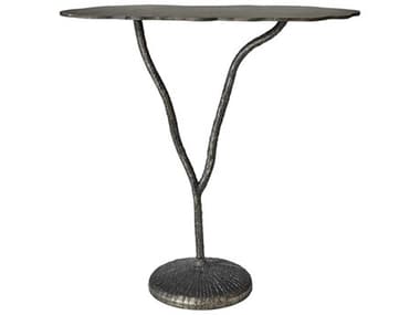 Global Views Forest Blossom Rectangular Metal Natural Iron Console Table GVEG790011