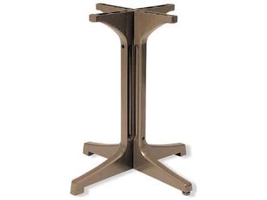 Grosfillex Alpha Resin Taupe Small Pedestal Table Base GX55631181