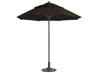 Grosfillex Windmaster Aluminum 7 Foot Round Fiberglass Umbrella in Charcoal Gray GX98300231