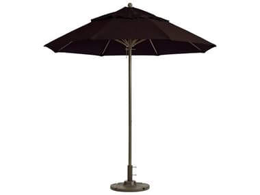 Grosfillex Windmaster Aluminum 7 Foot Round Fiberglass Umbrella in Black GX98301731