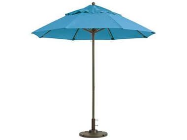 Grosfillex Windmaster Aluminum 7'' Foot Round Fiberglass Umbrella in Sky Blue GX98319431