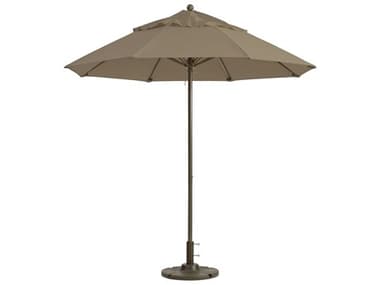 Grosfillex Windmaster Aluminum 7'' Foot Round Fiberglass Umbrella in Linen GX98358131