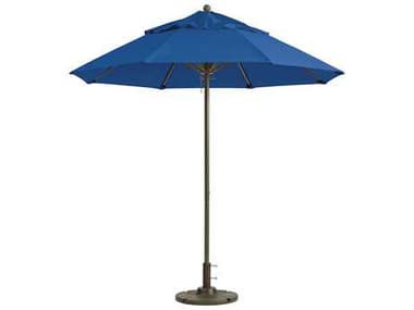 Grosfillex Windmaster Aluminum 7'' Foot Round Fiberglass Umbrella in Pacific Blue GX98389731