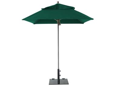 Grosfillex Windmaster Aluminum 6'' Foot Square Fiberglass Umbrella in Forest Green GX98662031