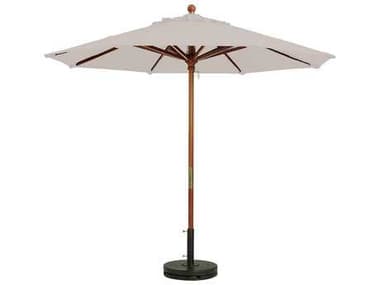 Grosfillex Market Wood 9' Foot Round Umbrella in Sand GX98914831