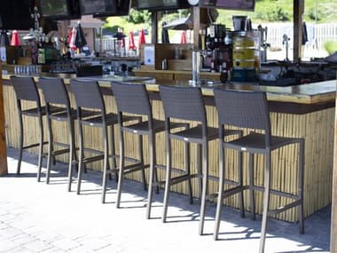 Grosfillex Java Resin Bronze Bar Chair Set GXJVABARCHRSET