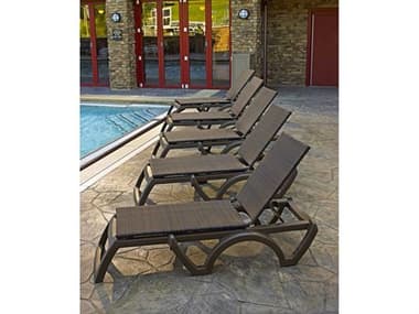 Grosfillex Java Wicker Resin Bronze Lounge Set GXJVALNGSET
