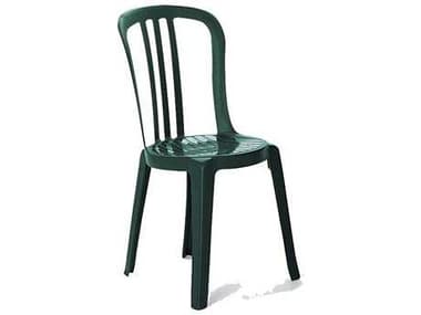 Grosfillex Miami Resin Amazon Green Stacking Bistro Side Chair GXUS495078