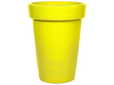 Grosfillex Crowd Control Resin Safety Yellow Dalao 16'' Planter GXUS571013