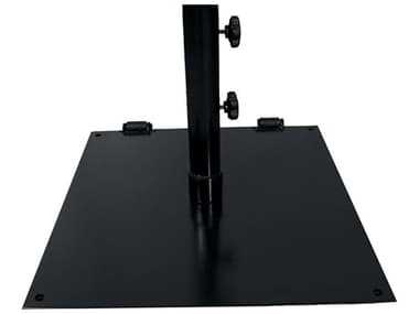 Grosfillex Steel Black 24'' Wide Square Umbrella Base with Wheels GXUS605017