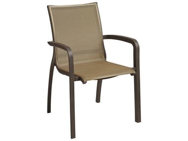 Grosfillex Sunset Cognac Sling With Fusion Bronze Frame Resin Dining Chair GXUS643599