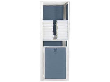 Grosfillex Sunset Sling Aluminum Mandras Blue/Glacier White Towel Valet Single Unit GXUT035096