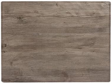 Grosfillex Molded Melamine Resin Aged Oak 32''W x 24''D Rectangular Table Top GXUT220742