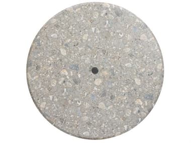 Grosfillex Molded Melamine Resin Tokyo Stone 42'' Wide Round Table Top with Umbrella Hole GXUT255781