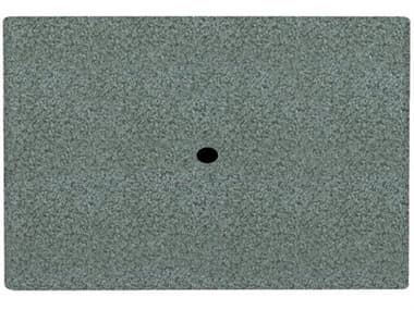 Grosfillex Molded Melamine Resin Granite Green 48''W x 32''D Rectangular Table Top with Umbrella Hole GXUT275025
