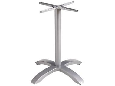Grosfillex Eco-Fix Aluminum Silver Gray Bar Central Table Base GXUT755009