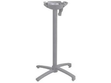 Grosfillex X1 Aluminum Silver Gray Tilting Bar Height Table Base GXUTX1H009