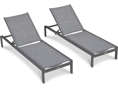 Harmonia Living Lift Aluminum Sling Stackable Reclining Chaise Lounge (Price Includes 2) HALHLLIFT2RCL