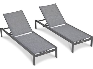 Harmonia Living Closeouts Lift Aluminum Sling Stackable Reclining Chaise Lounge (Price Includes 2) HALHLLIFTBK2RCLDW