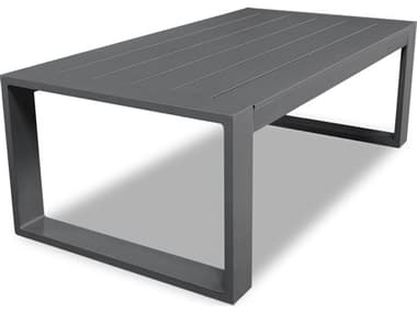 Harmonia Living Portal Aluminum Grey Rectangular Coffee table HALHLPORTCT