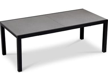 Harmonia Living Spread Aluminum 82-126''W x 39.25''D Rectangular Concrete Top Extendable Dining table HALHLSPEXTDTCON