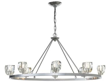Hubbardton Forge Gatsby 45&quot; Wide 8-Light Silver Crystal Candelabra Chandelier HBF105021