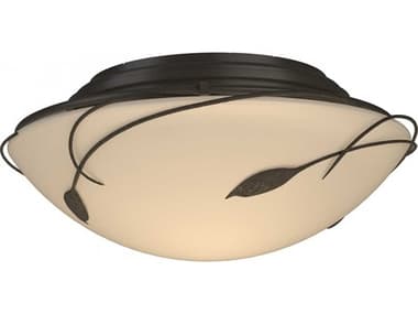 Hubbardton Forge Leaf 13" 2-Light Glass Bowl Flush Mount HBF126709