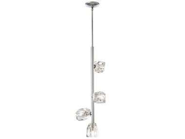 Hubbardton Forge Gatsby 11" 4-Light Silver Crystal LED Mini Pendant HBF131612